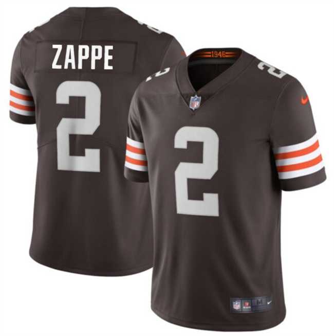 Men & Women & Youth Cleveland Browns #2 Bailey Zappe Brown Vapor Limited Stitched Jersey